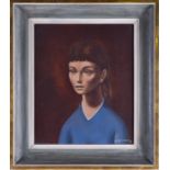 Jean Pierre Capron (1921-1997) French depicting a portrait at half-length of a young girl, signed