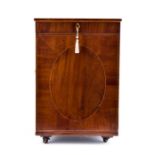 A rare late 18th century Sheraton period mahogany & inlaid travelling medical cabinet (circa