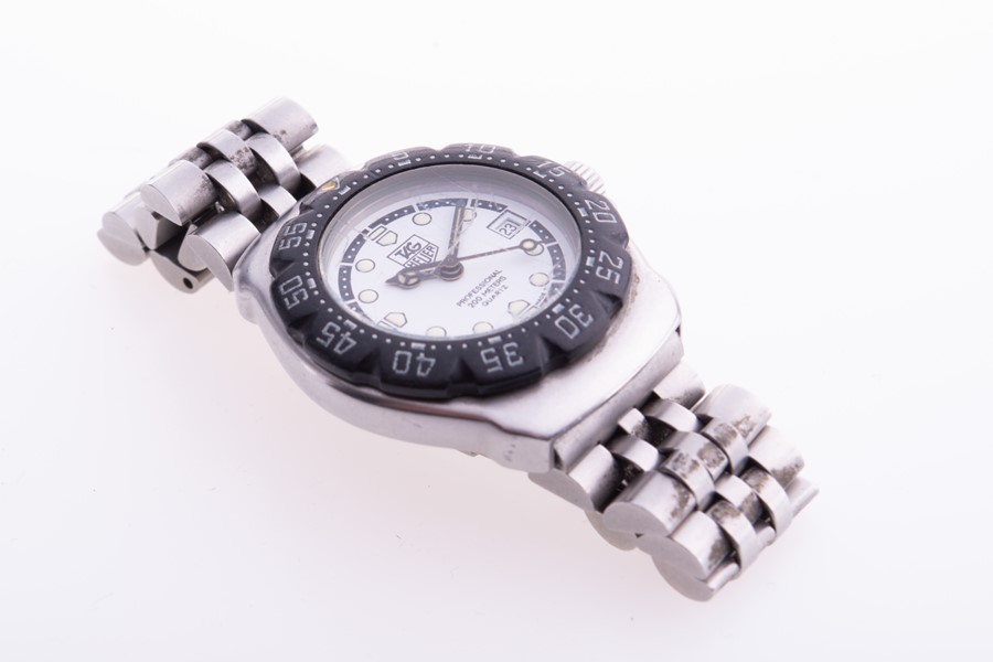 A Tag Heuer Professional Formula 1 ladies stainless steel wristwatch the white dial with roundel - Image 6 of 8