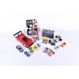 A mixed collection of model racing cars to include a 1/18 Hot Wheels Ferrari 333SP, an Onyx Williams