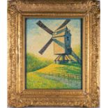 Manner of Théo van Rysselberghe (1862-1926) Belgian depicting a windmill in a landscape (probably