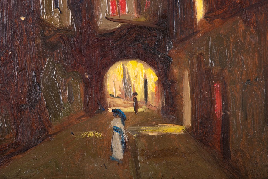 Joseph Alfred Terry (1872-1939) British depicting an alleyway scene (probably in Europe), - Image 3 of 5