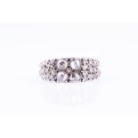 A late 19th / early 20th century old-cut diamond ring the tapering eternity mount inset with a