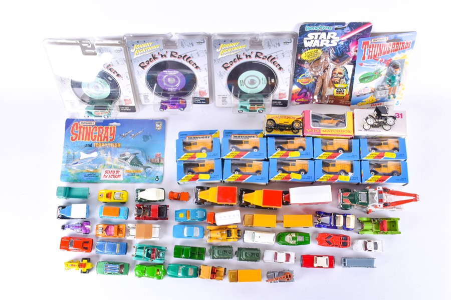 A large quantity of Matchbox diecast model vehicles some boxed, mostly loose cars, and other - Image 10 of 18