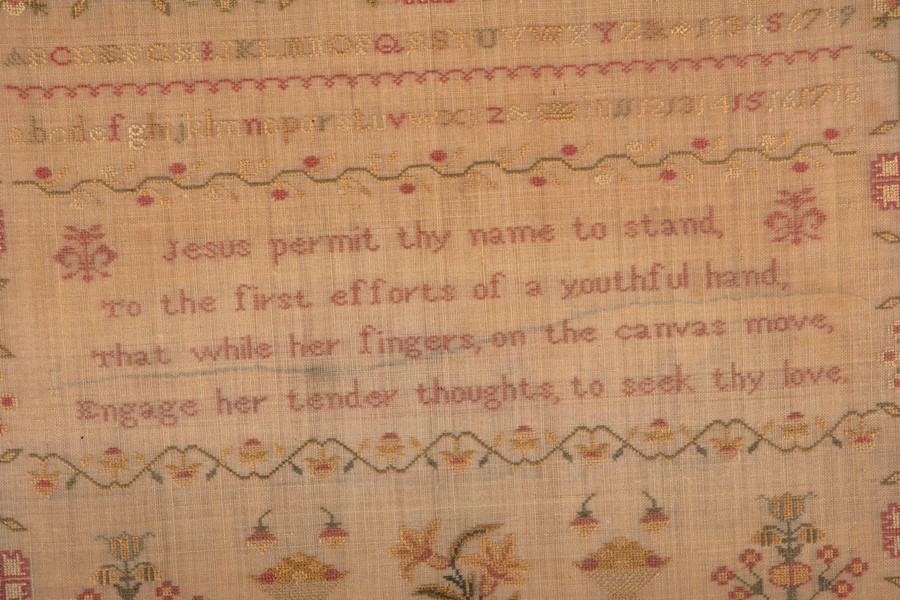A 19th century tapestry sampler completed by Frances Ann Dadswell 'in the 9th year of her Age', with - Image 6 of 6