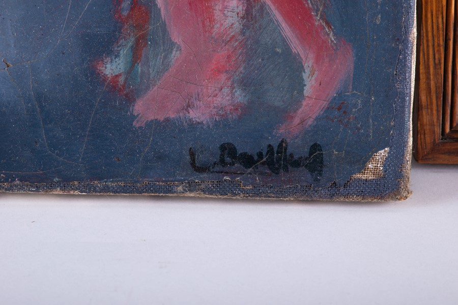 Léonie De Bailleul (XX) French depicting a still life of an opera mask and a top hat, signed - Image 3 of 5