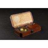A mahogany cased set of diamond scales labelled to the interior 'Degrav. & Son, London', with