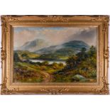 W. Friston (XIX-XX) British 'Ben Nevis' depicting a mountain in the Scottish highlands landscape,