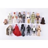 A collection of fifteen original loose Star Wars figures comprising: Biker Scout, Squid Head, C3-PO,