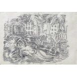 Dufy, Raoul (1877 Le Havre - Forcalquier 1953)"Nu couché aux palmiers avec fond de Côte d'Azur".