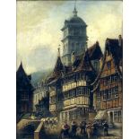 Meyerheim, Paul Wilhelm (1842 Berlin 1915)"Kaisersberg Elsass", so verso bez. Öl/Lwd., re. u.