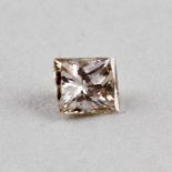 Diamant, 0,21 ct.Im Princesscut, ligth brown/vs2. Beigegeben: International Gemological Laboratories