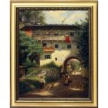 Felgentreff, Paul (1854 Potsdam - München 1933)"Burgdorf in Oberaudorf", so verso auf Etikett