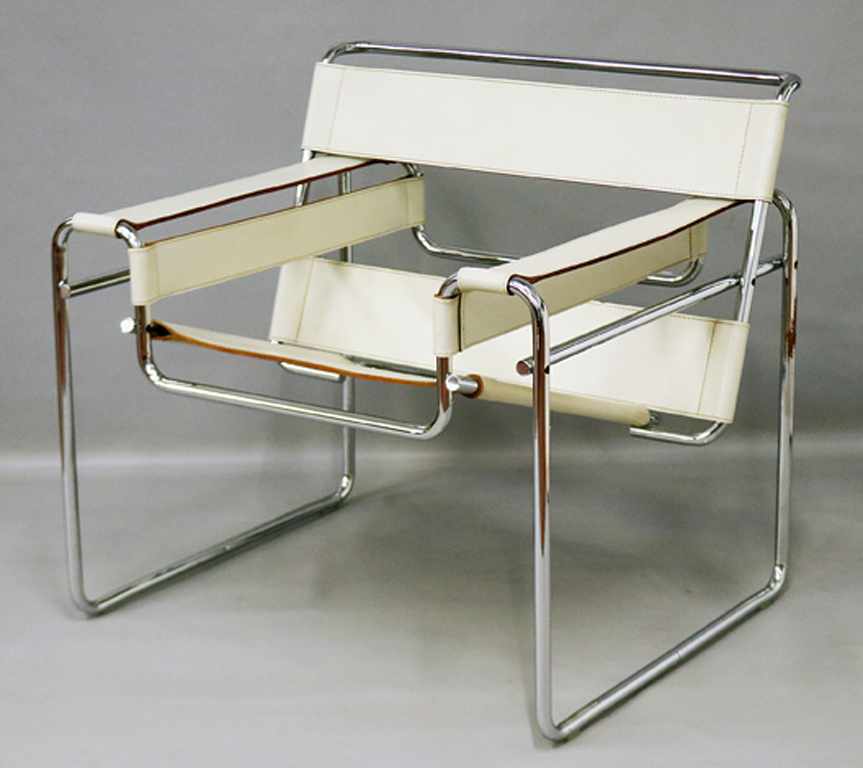 Breuer, Marcel (1902 Pecs - New York 1981)Armlehnstuhl "B 3" bzw. "Wassily Chair". Verchromtes