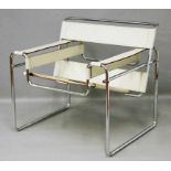 Breuer, Marcel (1902 Pecs - New York 1981)Armlehnstuhl "B 3" bzw. "Wassily Chair". Verchromtes