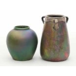 Massier, Clement (1844 Vallauris - Golfe-Juan 1917)Jugendstil-Vase. Keramik mit lüstrierender, teils