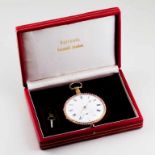 Feine Gold-/Email-Spindeltaschenuhr von Paul Philippe Barraud.18 kt. GG, brutto 164,5 g.