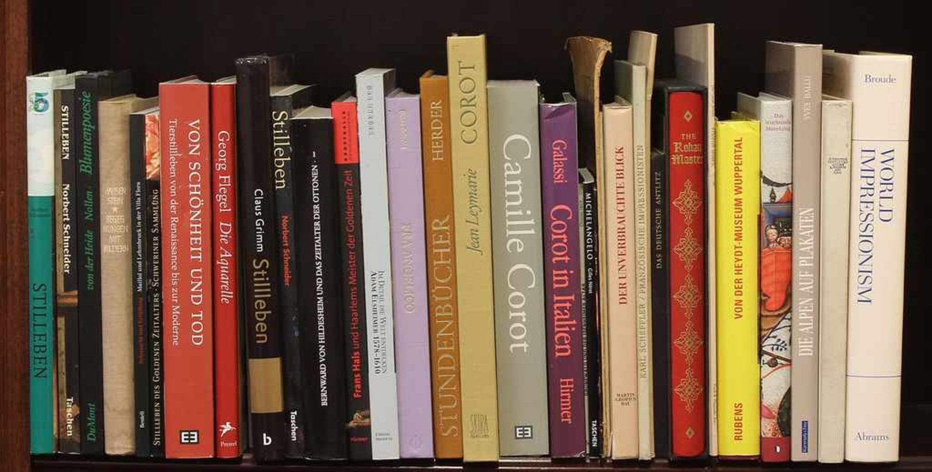 Konvolut Bücher und Bildbände,zu div. Themen, dabei: Stillleben, Camille Corot, u.a. Teils
