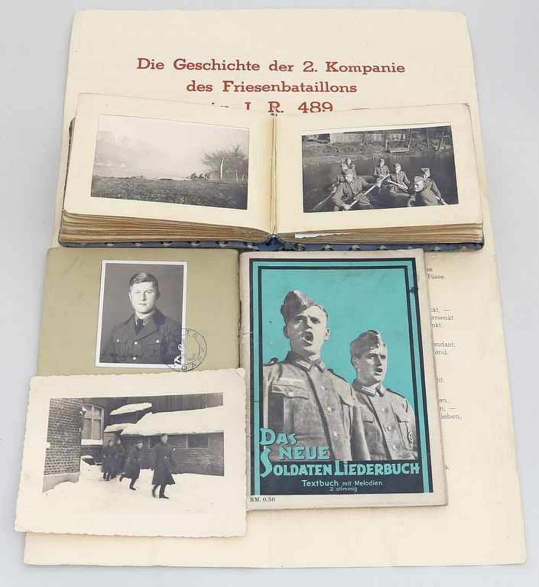 Kleiner Nachlass mit ca. 230 Fotos und div. Feldpost etc.,des Soldaten Bernhard Onnen. Dabei
