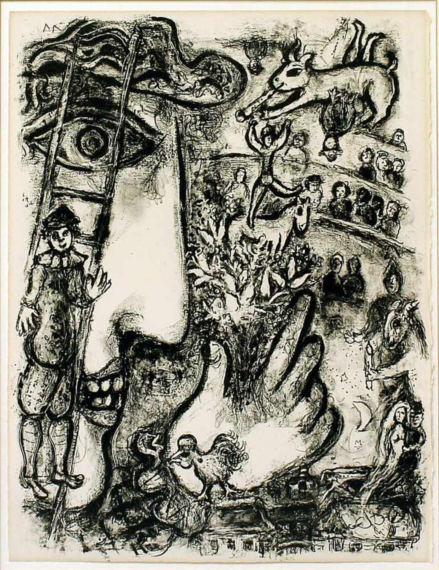 Chagall, Marc (1887 Witebsk - Paul de Vence 1985)Blatt aus "Cirque" (Zirkus), von 1967.