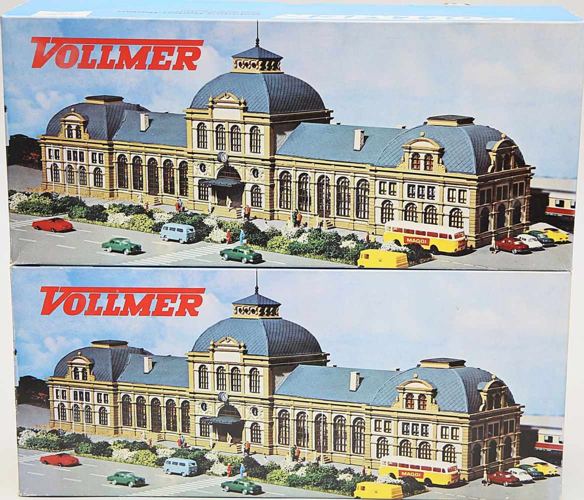 2 Bausätze Vollmer, Spur N.Bahnhof Baden-Baden. Vollständigkeit nicht geprüft. Je im