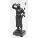 Schmidt-Hofer, Otto (1873 Berlin 1925)Stahlgießer. Bronze, schwarz patiniert. Auf der Plinthe sign.,