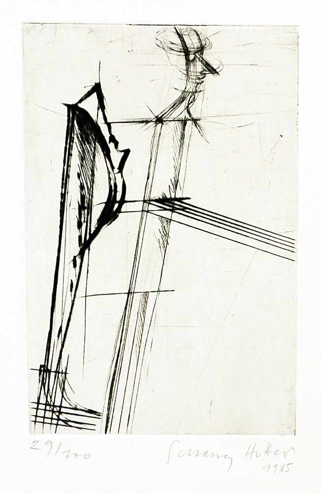 Hutter, Schang (geb. 1934 Solothurn)Abstrakte Komposition. Radierung/Papier, re. u. sign. und dat.