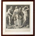 Falk, Jeremias (1619 Danzig - 1677)Hephaistos schmiedet eine Rüstung für Achilles, nach Michelangelo