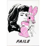 Faile (um 2006), eigentlich Patrick McNeil und Patrick Miller"Bunny Girl". Siebdruck/Papier,