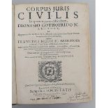 Godefroy, Denys (Dionysius Gothofredius)"Corpus juris civilis in quatuor partes distinctum, Dionysio