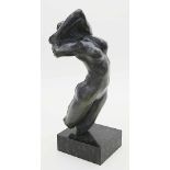 Rodin, Auguste (1840 Paris - Meudon 1917), nachMuseumsreplik eines weiblichen Akts. Masseguss,