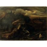 Unbekannter Maler (Frankreich, 17./18. Jh.)Landschaft mit Engel und Magdalena, in der Art von