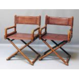 McGuire, John (1920-2013)Paar Armlehnstühle aus lackiertem Bambus, Sitzfläche und Rückenlehne aus