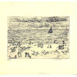 Büttner, Erich (1889 Berlin - Freibug 1936)"Ostsee", so mittig u. bez. Radierung/Papier (montiert,