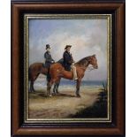 Melicourt, Armand Constant (1816 Dieppe - Paris 1883)Zwei Reiter am Strand: "Der Prinz Dimitri