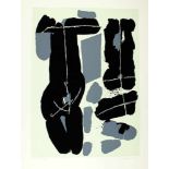 Laabs, Hans (1915 Treptow - Berlin 2004)Abstrakte Komposition. Siebdruck/Papier (kl. Flecke