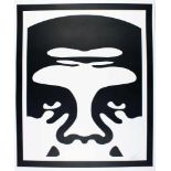 Fairey, Shepard (geb. 1970 Charleston)Dreiteilige Arbeit "Obey 3-Face (White)". Offsetlithographie/