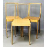 Morrison, Jasper (geb. 1959 London)Drei Stühle "Plywood Chair". Schichtholz, verschraubt und