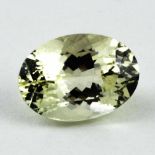 Heliodor, 6,02 ct.Oval facettiert.