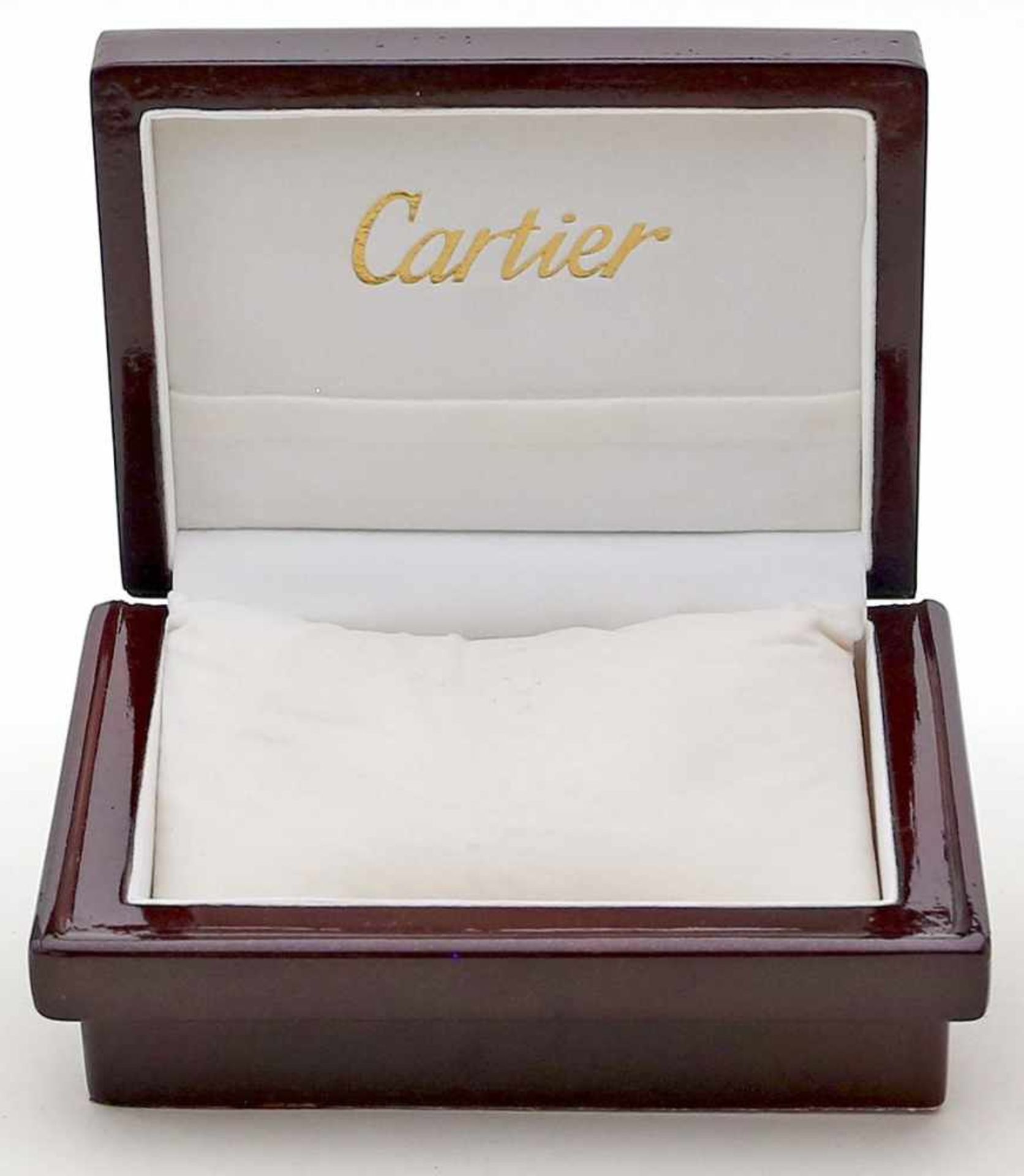 Armbanduhrenschatulle "Cartier".L. Gebrauchsspuren. Mit Umkarton. - Bild 2 aus 2
