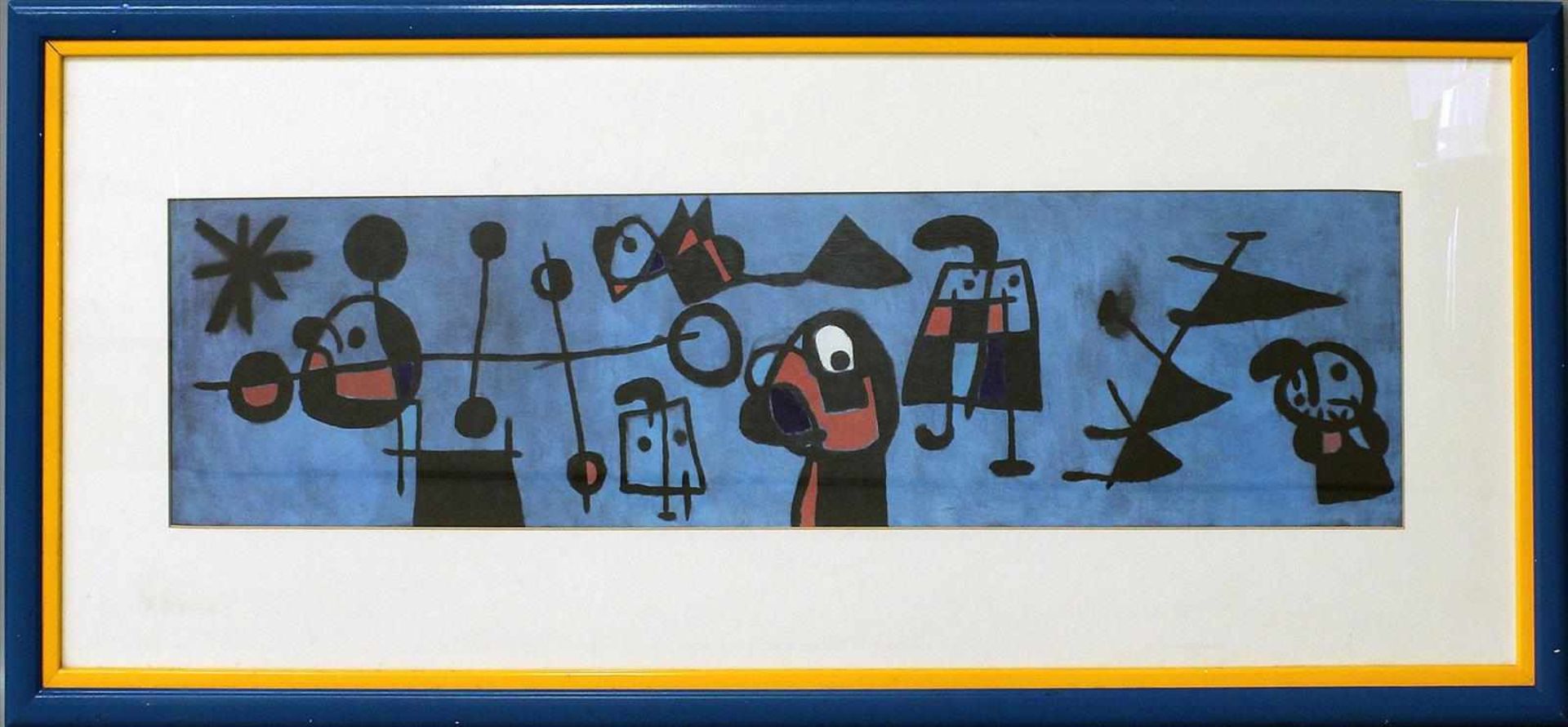 Miró, Joan (1893 Barcelona - 1983 Mallorca), nachAbstrakte Komposition. Offset/Papier (