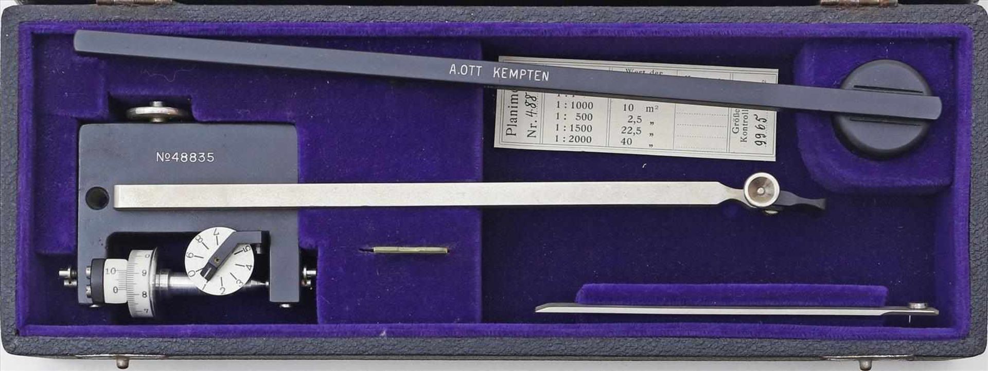 Planimeter, A. Ott, Kempten.In Originalschatulle.