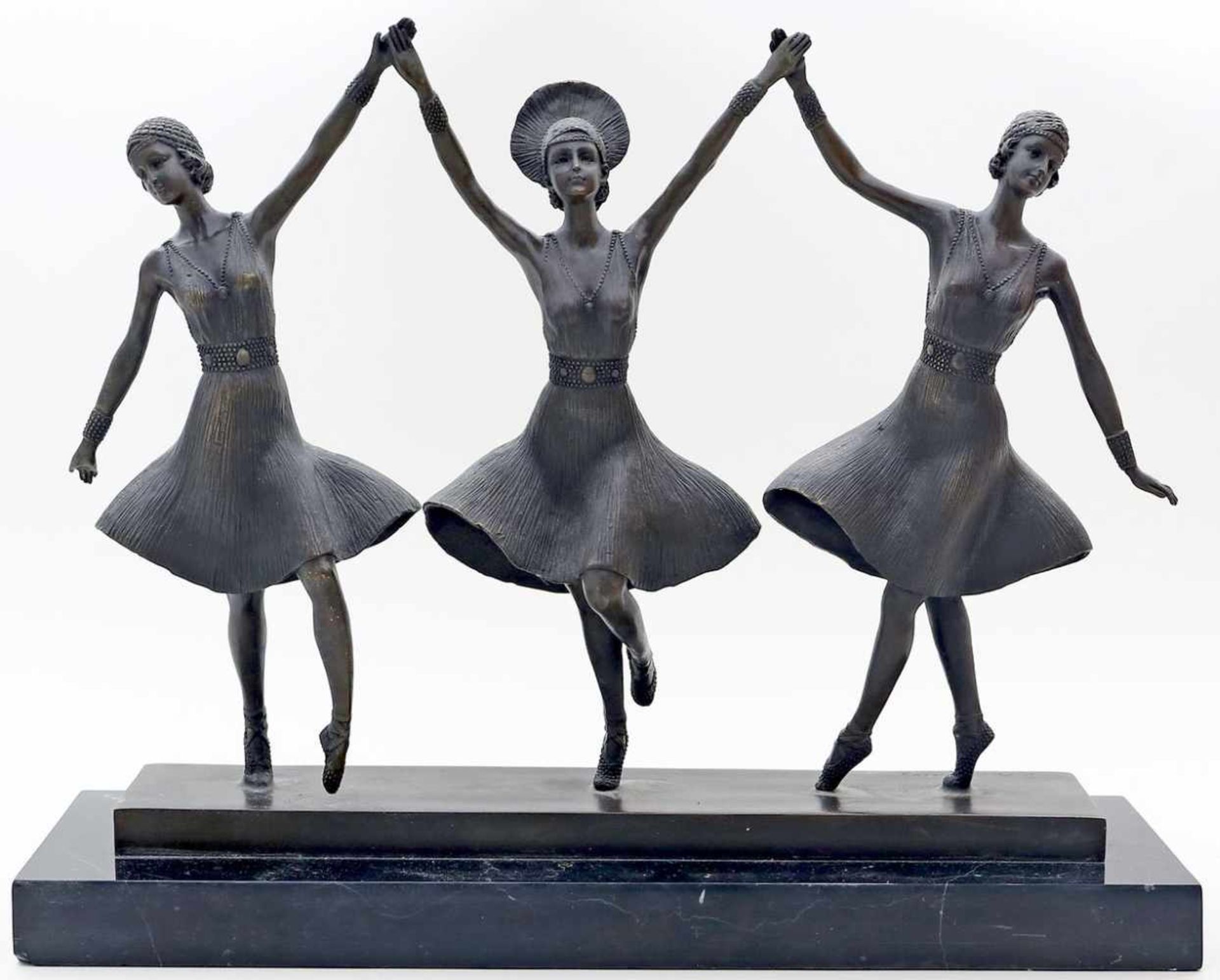 Chiparus, Dimitri (1886 Dorohoi - Paris 1947), nachRussische Balletttänzerinnen. Bronze auf