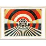 Fairey, Shepard (geb. 1970 Charleston)"Tunnel Vision (polychrom)". Siebdruck/Papier, re. u. mit