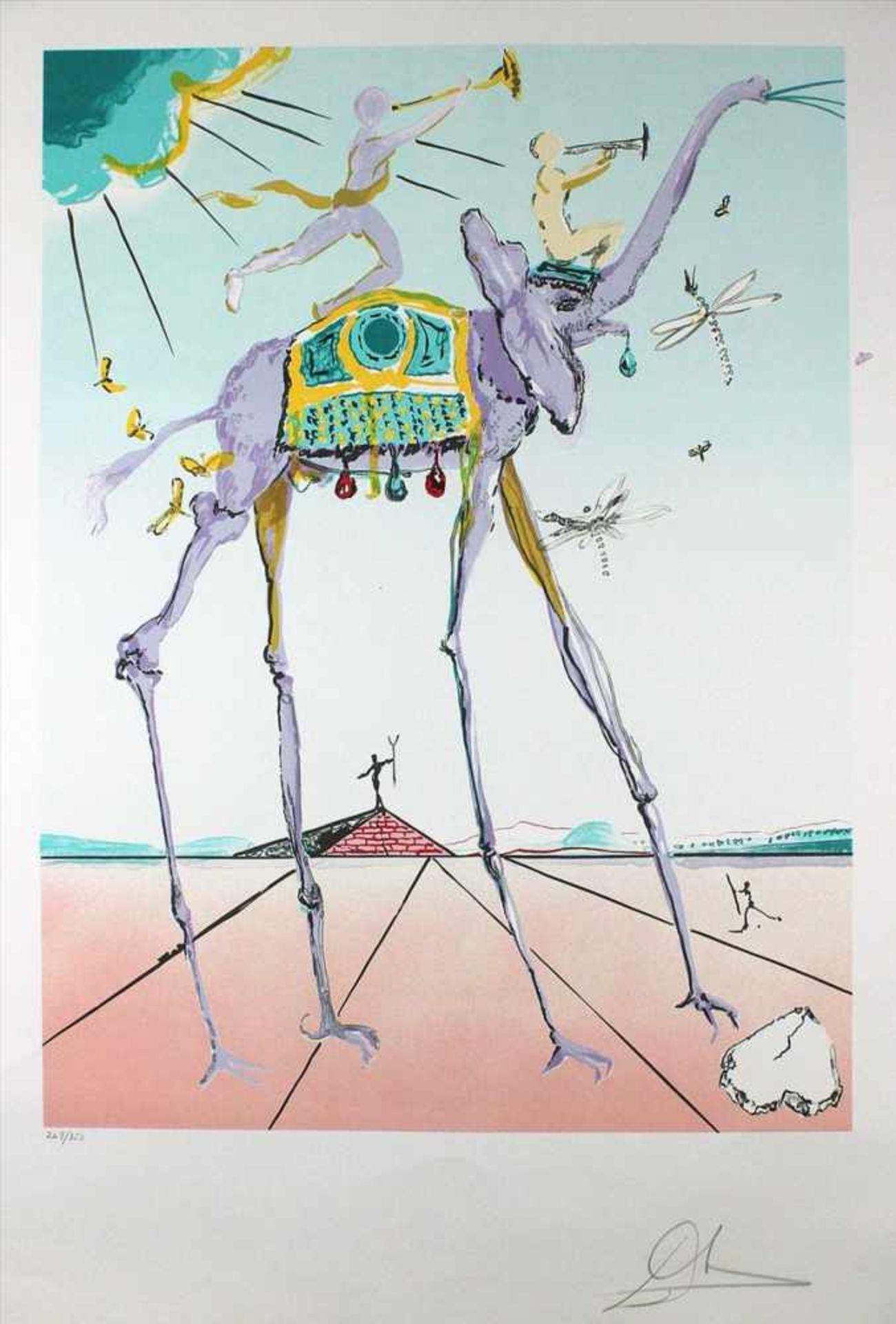 Dalí, Salvador (1904 Figueres 1989)"Celestial Elephant (Himmlischer Elefant)" aus der "Retrospective