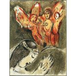 Chagall, Marc (1887 Witebsk - Paul de Vence 1985)"Sarah und die Engel", aus der Serie "Bibel II".