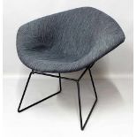 Bertoia, Harry (1915 Friaul-Julisch Venetien - Barto 1978)Lounge-Sessel "Diamond Chair 421". Schwarz