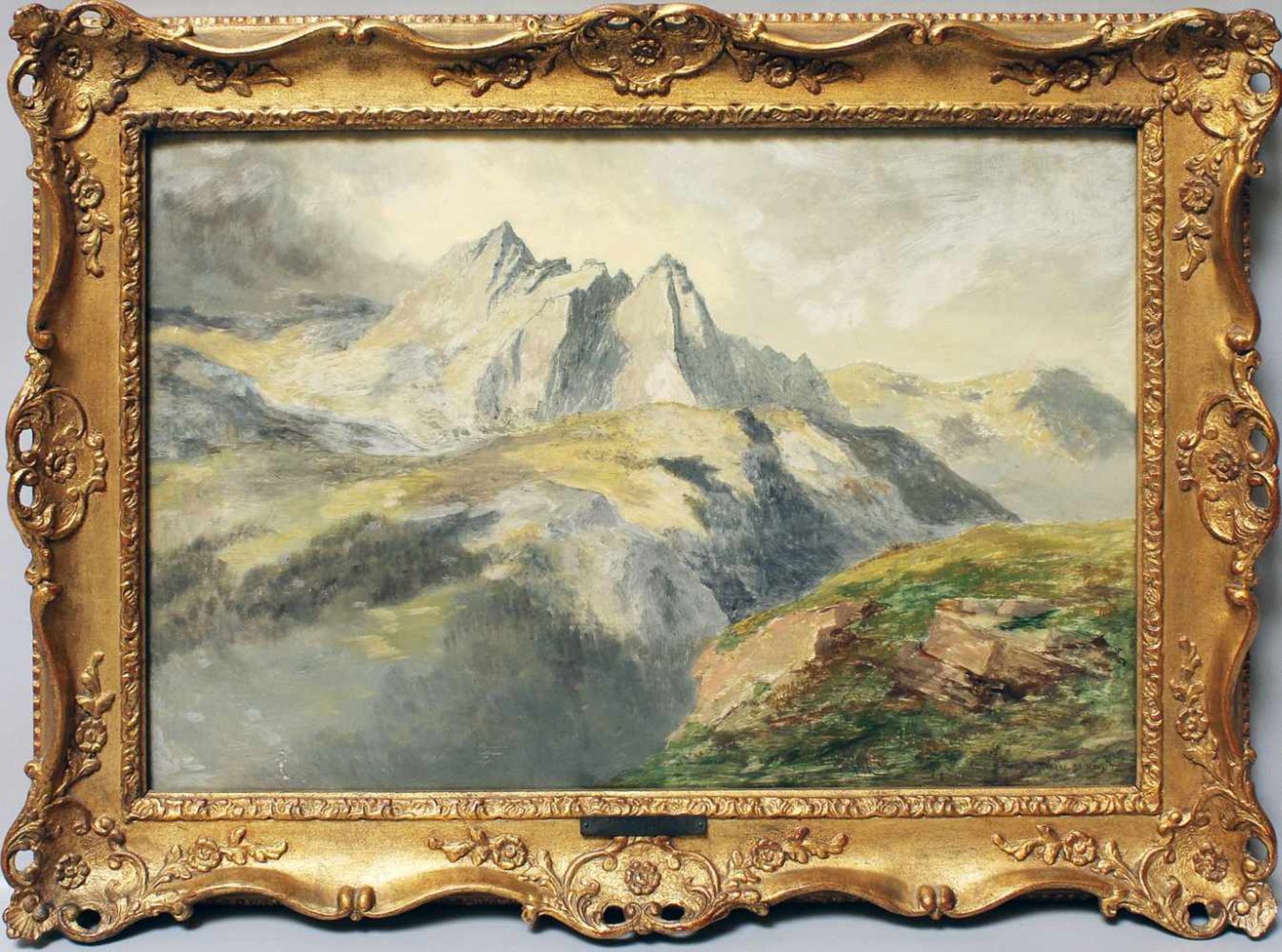 Hargitt, Edward (1835 Edinburgh 1895)"Vallée d'Aspe Bas Pyrénées", so re. u. betitelt und sign. Öl/