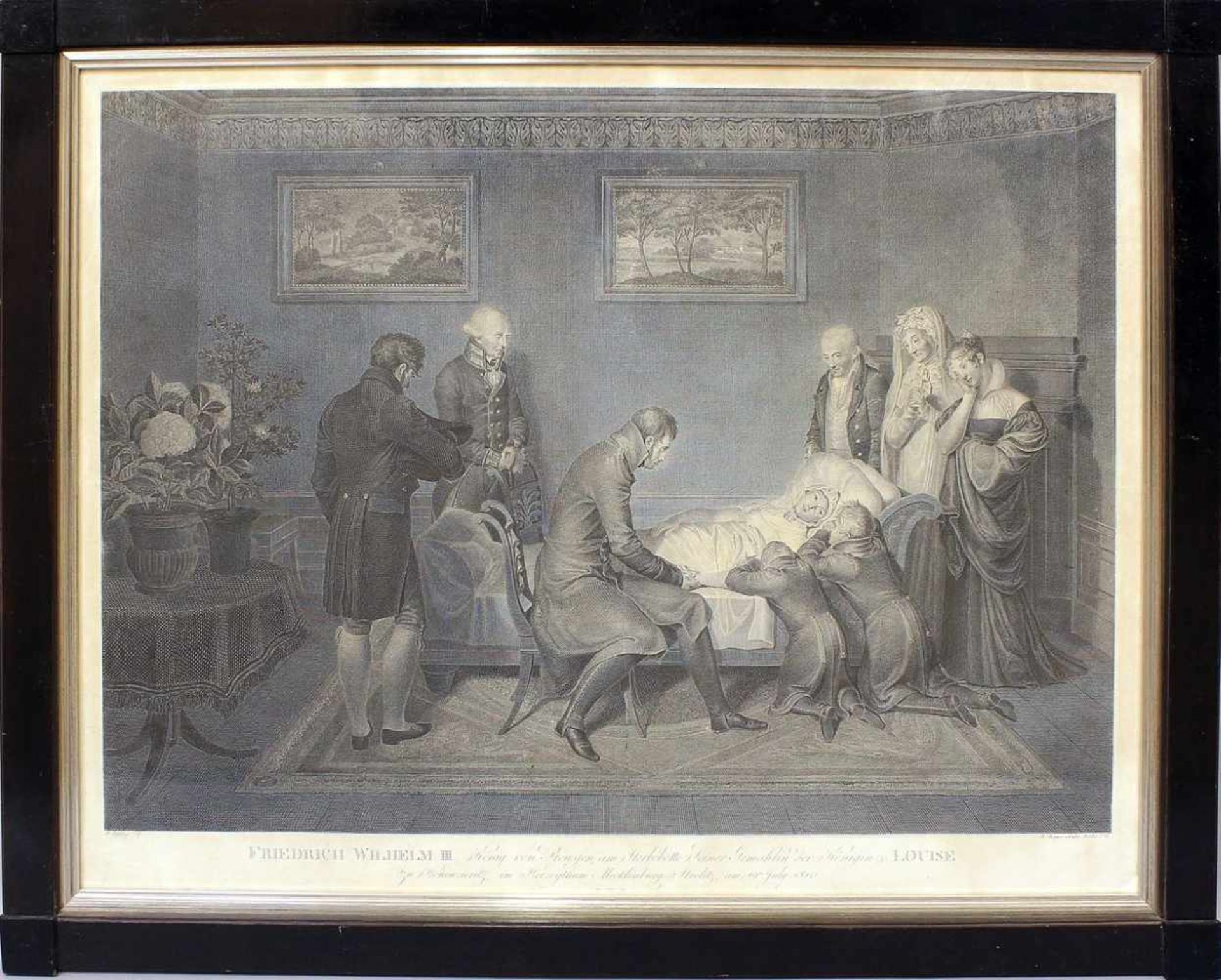 Berger, Daniel (1744 Berlin 1824)"Friedrich Wilhelm III ... ", so unterhalb der Darstellung - Bild 2 aus 3
