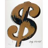 Warhol, Andy (1928-1987), nachDollar-Sign. Granolitographie/Papier (l. Randmängel), re. u. im